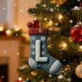 thumbnail image 3 of Personalized 26 Letters Acrylic Christmas Stocking Ornaments – Festive Decor for Holiday Tree, Wreath, Mantel, Gift Tags, and Special Celebrations, 3 of 5