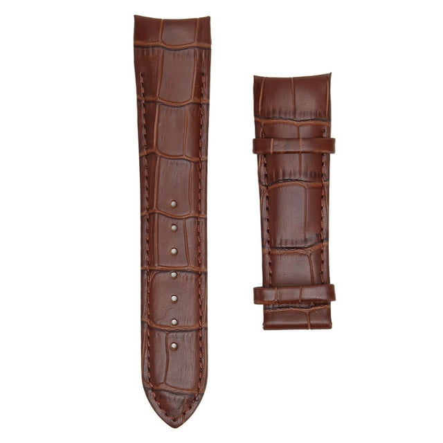 Correa de reloj de cuero marrón, suave, de grosor y longitud ajustable, para hombre y mujer, 23 mm
