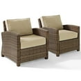 thumbnail image 1 of Afuera Living Chaise de Patio Moderne en Osier Brun et Sable (Ensemble de 2), 1 of 7