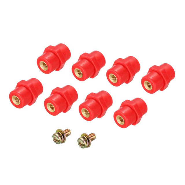 Unique Bargains Insulator 8pcs SM25 High Strength Standoff Insulators with M5 Screw for Power Distribution Cabinet