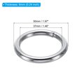 thumbnail image 2 of Uxcell 37mm Metal O Rings, 2 Pack 304 Stainless Steel Round Rings for Hardware Bags, 2 of 6