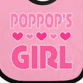 thumbnail image 4 of Inktastic Poppop Girl Granddaughter Girls Baby Bib, 4 of 4