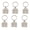 Section 6, variant on 6 Pcs Home Keychains Car Keyrings House Shape Pendant Keychain Bag Decoration
