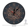 View of 2D Flat Wall Clock Art Print, Silent Non Ticking Battery Operated ...