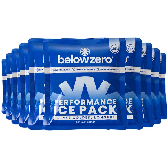 Packs de Hielo Reutilizables Below Zero para Conservadoras 7.5x6.5 cm (Paquete de 10)