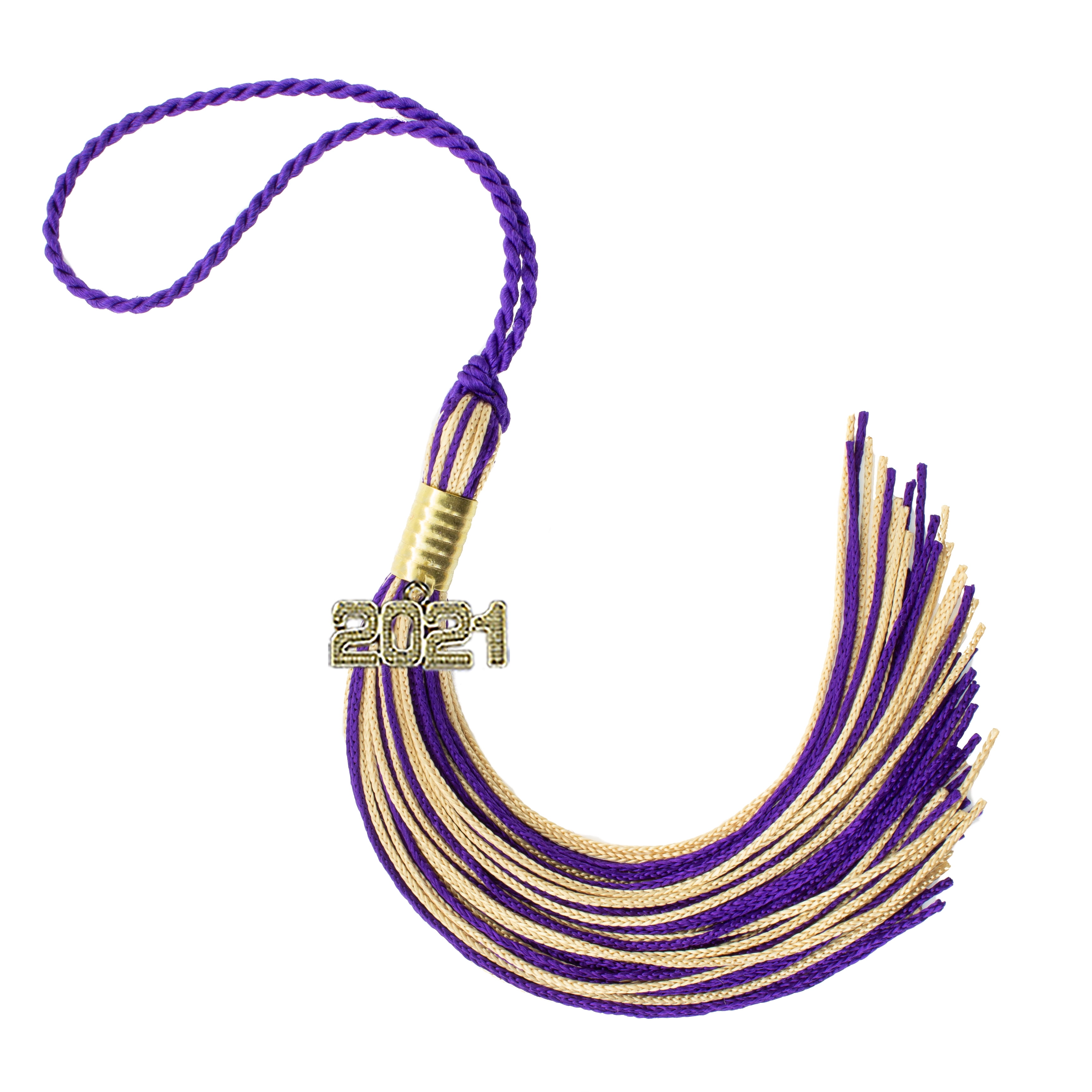 Graduation Tassel 2021 PURPLE/OLDGOLD Tassel Depot Brand