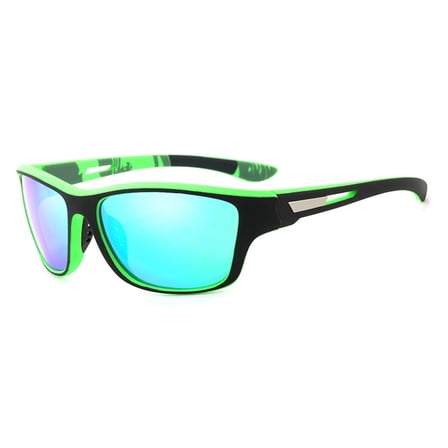 GJX Cycling Glasses,Polarized Sports Sunglasses for Men and Women,UV400 Sun Glasses with Anti-Glare Lens,Windproof and Lightweight Outdoor Eyewear,Green