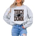 thumbnail image 2 of Touchdown Football Sweatshirt Women Leopard Print Game Day Crewneck Gray Large, 2 of 8