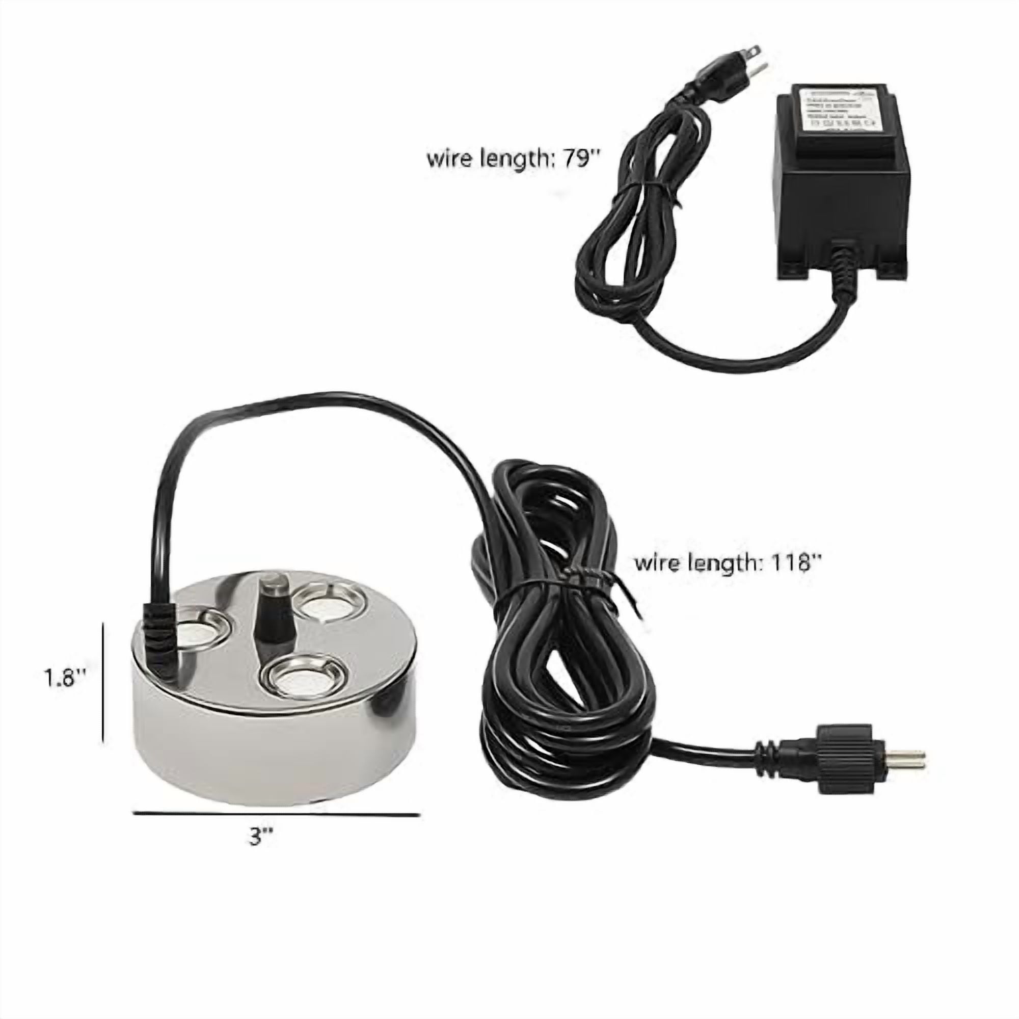 3-Head Ultrasonic Mist Maker Fogger AC 36V 60W Air Humidifier Hydroponics Water Fountain Pond Fog Machine 900ml/h