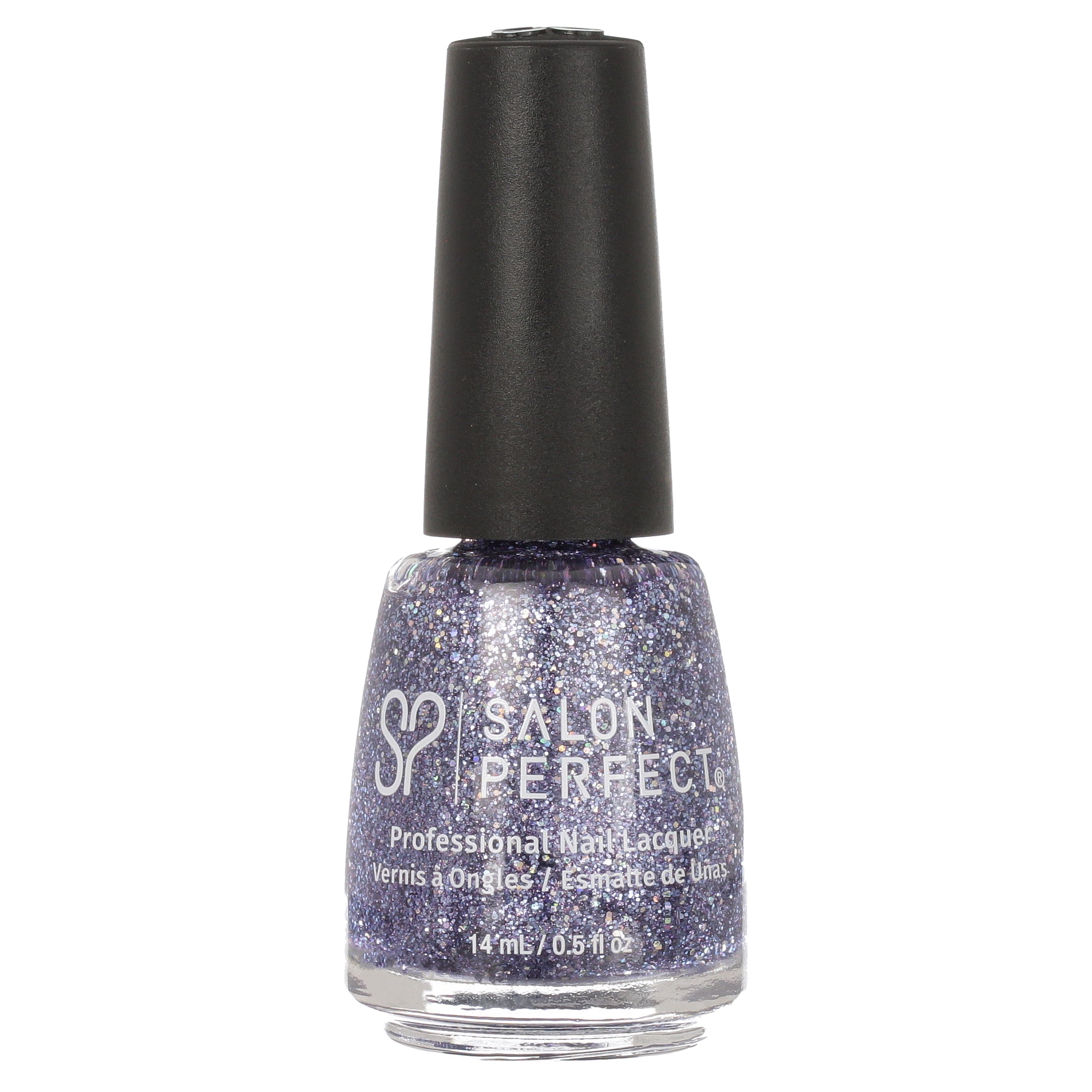 Salon Perfect Nail Polish, Purple Glitter, Last Hoorah 351, 0.5 fl oz