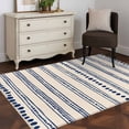 thumbnail image 3 of 4'x6' Area Rugs, Navy Blue Indoor Outdoor Area Rug for Living Room Bedroom, Modern Geometric Abstract Art Striped Washable Bathroom Rugs Kitchen Floor Carpet Mats Home Decor Aesthetic, 3 of 8
