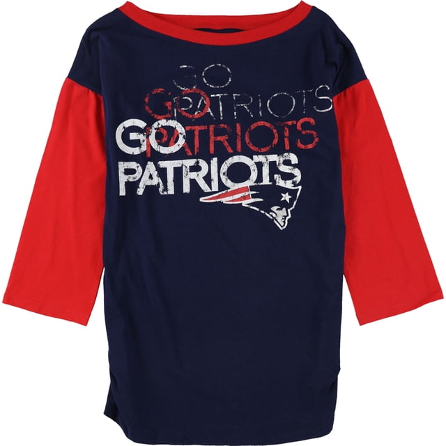 Camiseta gráfica Touch New England Patriots para mujer, azul, mediana