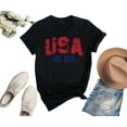 thumbnail image 3 of USA 1776 Shirt, Patriotic Shirts for Women & Men, American Clothes, 4th of July Shirts, Graphic Tee Black, 3 of 3