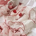 thumbnail image 2 of Lightweight Sweet Strawberry Patterned Sheer Mesh Briefs for Women Japanese Styles Ruffled Underwear Panties Hipsters, 2 of 9