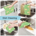 thumbnail image 2 of Eggs Green Stars Pattern Dish Towels 6 Pack Kitchen Cleaning Dish Cloths Absorbent Reuseable Cleaning Cloths 11'' x 11'', 2 of 9