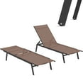 thumbnail image 5 of AECOJOY Patio Metal Lounge Chairs for Outside Adjustable Outdoor Chaise Lounge for Outside Pool Set of 4 - Brown, 5 of 7