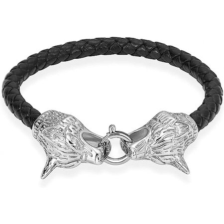 Wolf Cremation Jewelry Bracelet for Ashes Urn Bracelet for Women Men Memorial Ashes Keepsake Jewelry-20CM