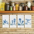 thumbnail image 2 of Coastal Beach Kitchen Towels Set of 4, Ocean Starfish Sea Horse Jellyfish Shark Decorative Hand Towels for Kids Bathroom Decor, Nautical Dish Towels, Coastal Kitchen Decor, 18x26 Inch, 2 of 5
