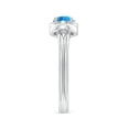 thumbnail image 3 of ANGARA Natural Solitaire Swiss Blue Topaz Infinity Knot Ring in 14K White Gold for Women (Size-5mm) | November Birthstone, Anniversary, Jewelry Gift for Women | Natural Swiss Blue Topaz Ring, 3 of 10