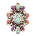 thumbnail image 5 of Native Color Turquoise Multi Stone Ring, 5 of 6