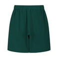 thumbnail image 5 of Jinhomg Dress Shorts for Kids Casual Solid Flat Front Chino Shorts Loose Fit Comfy Elastic Waist School Uniform Shorts with Pockets Green 140, 5 of 7