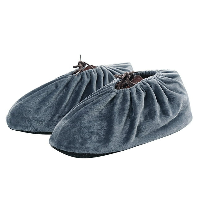 Home Indoor Flannel Warm Shoe Cover Washable And Reusable Thickened Wear Silencer Warm Shoe Cover Fit For Us Size 31cm Long Aprons with Pockets for Work Sorted Food Apron Dog Grooming Apron with