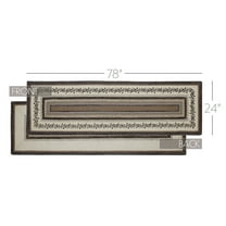 VHC Brands Floral Vine Jute Rug/Runner Rect w/Pad 24x78