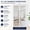 White, variant on 62 x 81 Inch Magnetic Screen Door, Fits 60 x 80 Inch Doors, Reinforced Polyester Mesh with Full Frame Hook & Loop, Hands-Free Magnetic Closure, Bug and Insect Barrier