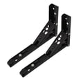 thumbnail image 1 of Triángulo Soporte de ángulo plegable Soporte de estante de banco colgante de pared resistente para escritorio Banco de trabajo Muebles 8 pulgadas de negro Gloria Soporte de ángulo plegable, 1 of 9