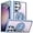 Pink, Blue, variant on Phone Case for Samsung S24 Ultra Case Clear with Ring Holder Magnetic Fit Wireless Charger, Pink Shockproof Samsung Galaxy S24 Ultra Case with Kickstand Cover Slim (Blue)