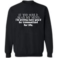 thumbnail image 2 of OXI Crewneck Sweatshirt - If You Could Read My Mind,Basic Casual Sweatshirts for Men's and Women Fleece Sweatshirt Long Sleeve- Black Medium, 2 of 2