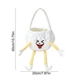 thumbnail image 3 of Halloween Pumpkin Candy Buckets Baskets with Legs, Halloween Goodie Candy Treat Snack Cookie Gift Wrap, Party Favors Supplies Decorations - White, 3 of 6