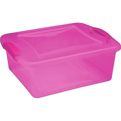 mainstays 15 quart latching tote