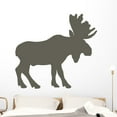 thumbnail image 1 of Brown Moose Silhouette Wall Decal by Wallmonkeys Peel and Stick Graphic (48 in W x 44 in H) WM111480, 1 of 4