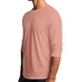 thumbnail image 3 of Men's 3/4 Sleeve Baseball T Shirts Raglan Tops | Crew Neck,Casual,Moisture Wicking,High Stretch,Comfortable,Work,Workout,Gym,Athletic Tee Pink S, 3 of 7