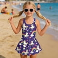 thumbnail image 3 of Uorisanigo Swimsuits for Girls One Piece Size 6-7 Purple Dream Horse Polyester and Spandex Beach Swimming Suit 1-Piece Swim Dress Summer Vacation, 3 of 6