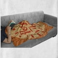 thumbnail image 6 of Saying Soft Flannel Fleece Throw Blanket, Positive Vibes Only Hand Lettering Words on Doodle Background, Cozy Plush for Indoor and Outdoor Use, 50" x 70", Burnt Orange Vermilion, by Ambesonne, 6 of 6