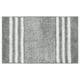 thumbnail image 1 of Alfombra de baño de chenilla a rayas REGALWOVEN con bordes, tapete de baño antideslizante, lavable a máquina en gris oscuro 16" x 24", 1 of 6