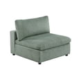 thumbnail image 4 of Modular Sectional Sofa Sage Corduroy Large Family 8pc Living Room Set 3x Corner wedge 3x Armless Chairs 2x Ottomans, 4 of 10