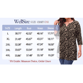 thumbnail image 7 of WellSize Plus Size Womens Tunic Tops 3/4 Sleeve Casual Fall Blouses V Neck Floral Shirts Tunics to Wear with Leggings, 7 of 7