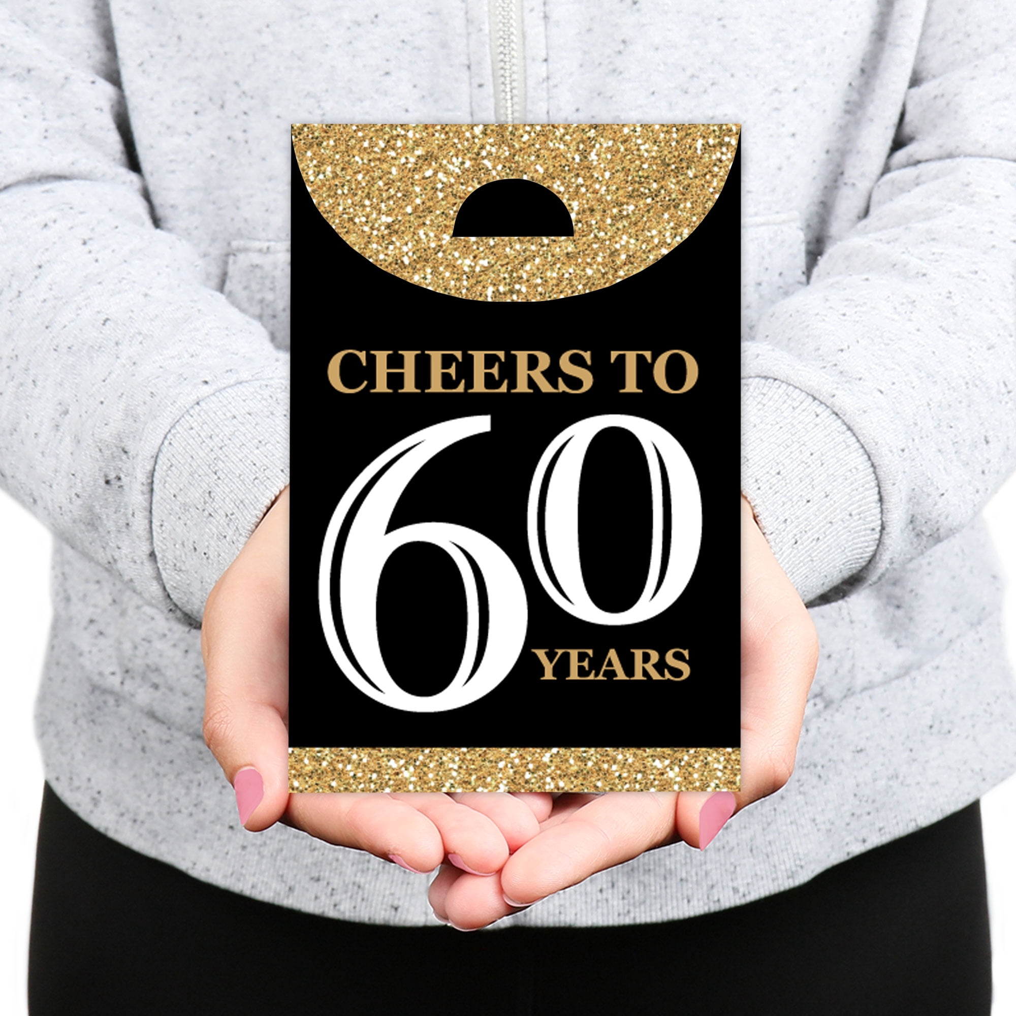 Big Dot Of Happiness Geschenkboxen Zum 60. Geburtstag – Gold, 12 Stück, 10,8 X 7,6 X 19,7 Cm, Aus Karton