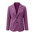 thumbnail image 5 of yeiolnoer Suit Jacket for Men Long Sleeve Buttons Jacket Notch Collar Casual Top with Pockets for Business(Purple,XX-Large), 5 of 9