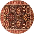 thumbnail image 1 of Ahgly Company Indoor Round Oriental Orange Industrial Area Rugs, 4' Round, 1 of 4