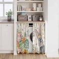 thumbnail image 6 of Happy Easter Kitchen Curtains 54 Inch Length, Spring Bunny Easter Eggs Floral Beige Burlap Tiers Curtains for Bathroom Bedroom Cafe, Light Filtering Small Window Treatment Drapes 2 Panels 42"Wx54"L, 6 of 8