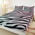 thumbnail image 3 of jejeloiu Black Stripes Twin Sheet Sets,Jungle Zebra Striped Twin Fitted Sheet,Modern Abstract Aesthetic Flat Sheet For Girls Teens,Microfiber Bedroom Decor,3 Pieces, 3 of 7
