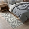 thumbnail image 2 of Kitchen Runner Rugs, Watercolor Rustic Flower Leaf 2'x5' Throw Rug with Tassels, Summer Rose Floral Seamless Washable Soft Floor Carpet Runner for Hallway Bedroom Bathroom Laundry Room, 2 of 9