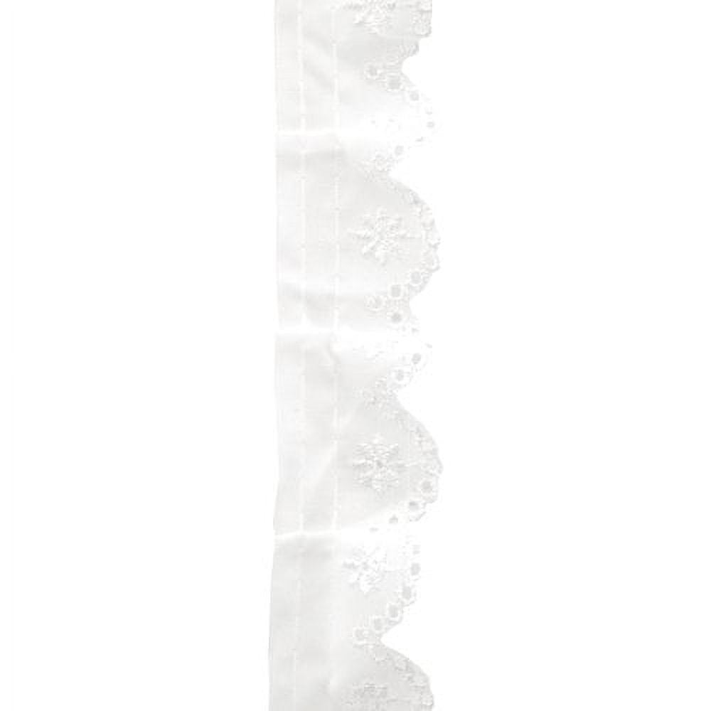 Simplicity Trim, White 1 1/4 inch Eyelet Trim Great for Apparel, Home Decorating, and Crafts, 3 Yards, 1 Each