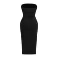 thumbnail image 7 of Bnwani Female Dresses,Womens Sundresses,Solid,Side Split,V-Neck,Sleeveless,Black,XL, 7 of 7