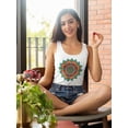 thumbnail image 2 of Cool Mandala Design. Tank Women -Image by Shutterstock, Female XX-Large, 2 of 4
