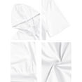 thumbnail image 6 of INSPIRE CHIC Men's Short Sleeve Hoodies Solid Color Zip Up Jackets with Hood S White, 6 of 7